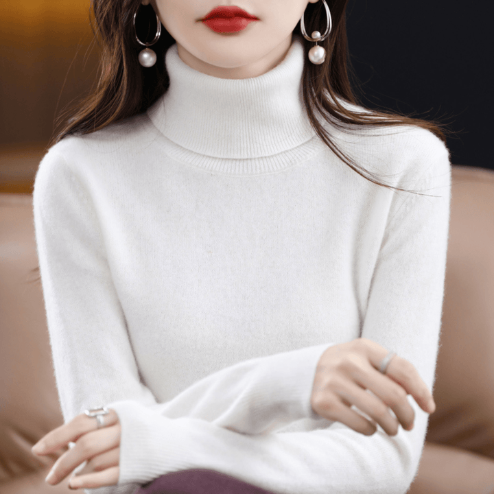 Margaux | Women's Fitted Turtleneck Long Sleeve Sweater