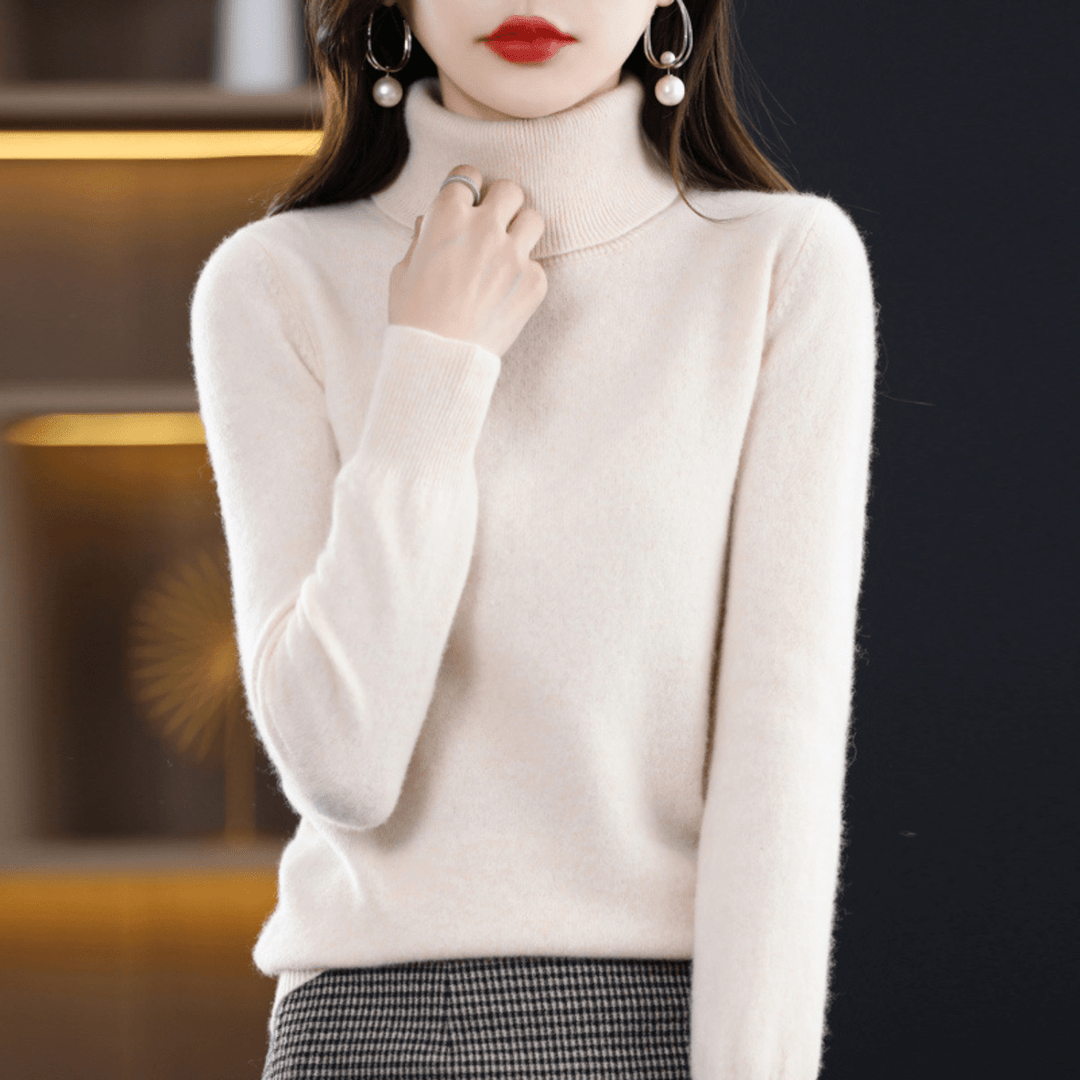 Margaux | Women's Fitted Turtleneck Long Sleeve Sweater