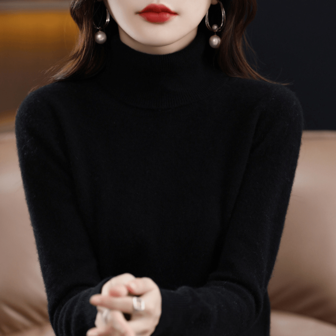Margaux | Women's Fitted Turtleneck Long Sleeve Sweater