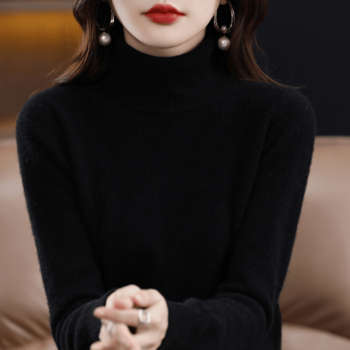 Margaux | Women's Fitted Turtleneck Long Sleeve Sweater