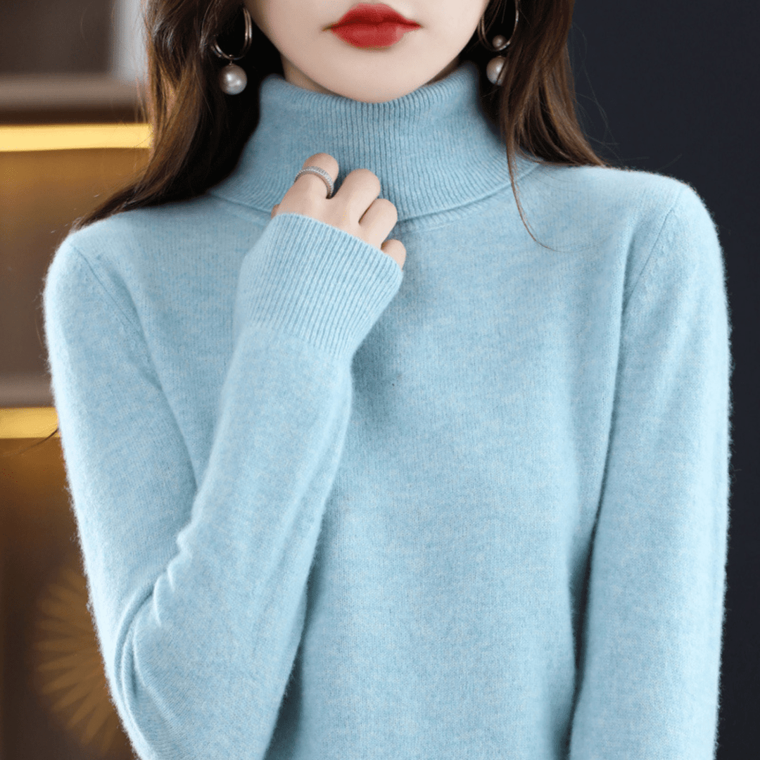 Margaux | Women's Fitted Turtleneck Long Sleeve Sweater