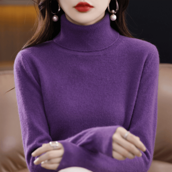 Margaux | Women's Fitted Turtleneck Long Sleeve Sweater