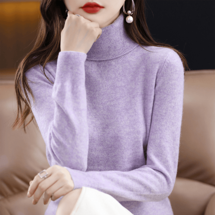 Margaux | Women's Fitted Turtleneck Long Sleeve Sweater