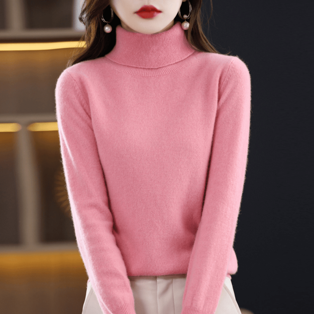 Margaux | Women's Fitted Turtleneck Long Sleeve Sweater