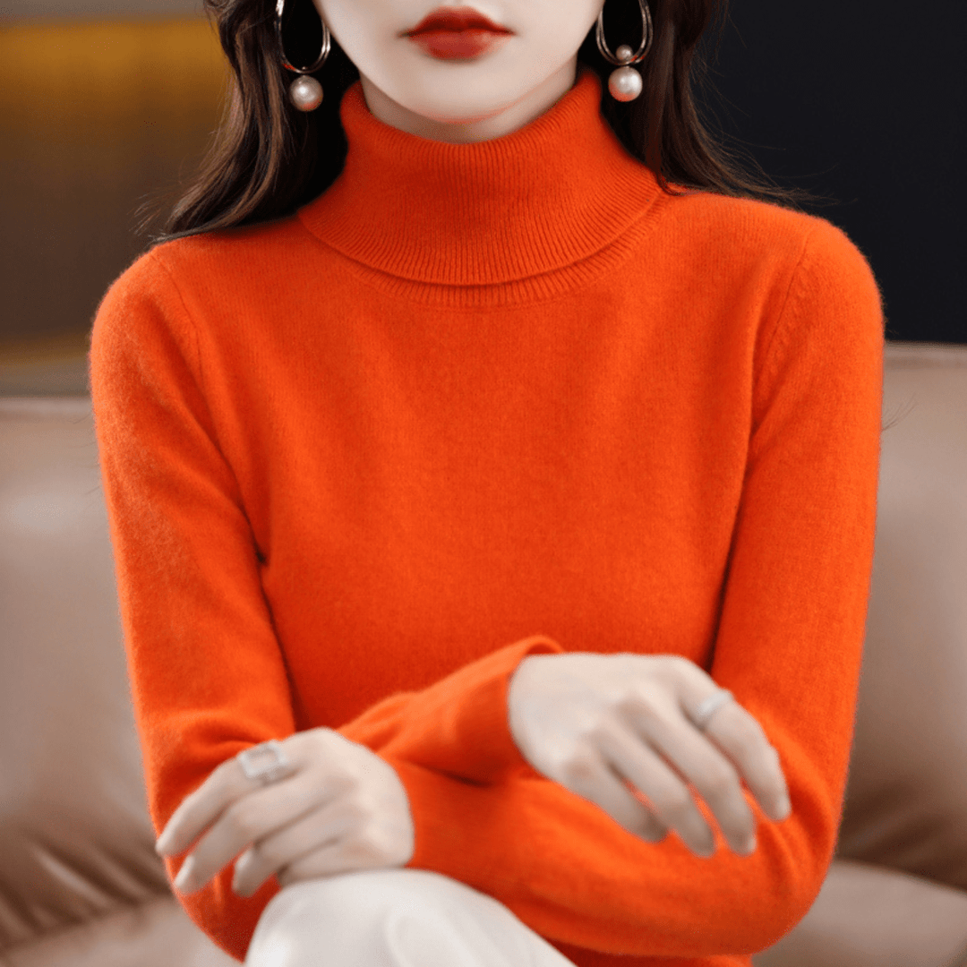 Margaux | Women's Fitted Turtleneck Long Sleeve Sweater
