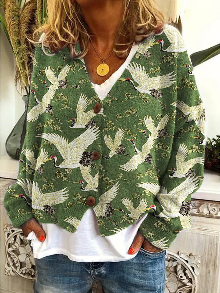 Marigold | Women's Boho Patchwork V-Neck Cardigan