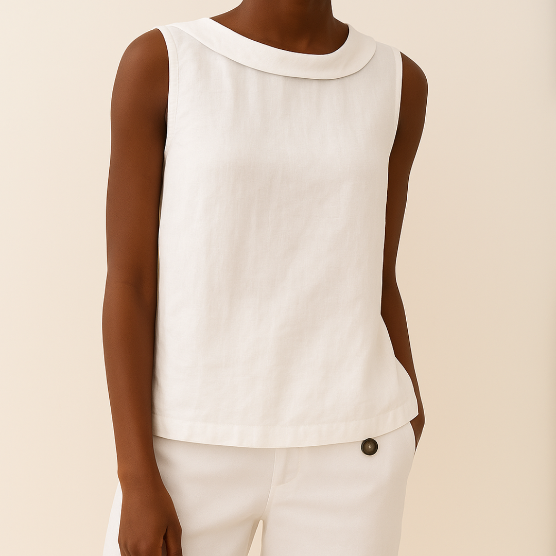 Nadia | Women's Casual Roll-Collar Top Sleeveless