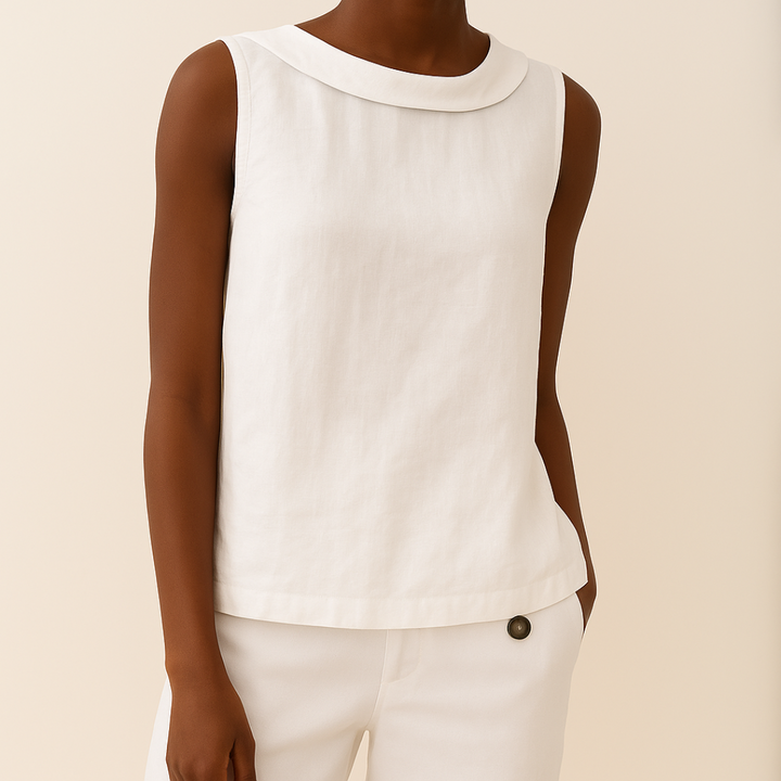 Nadia | Women's Casual Roll-Collar Top Sleeveless