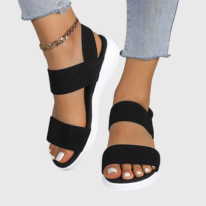 Noelle | Women's Stretch Double Band Orthopedic Platform Sandals