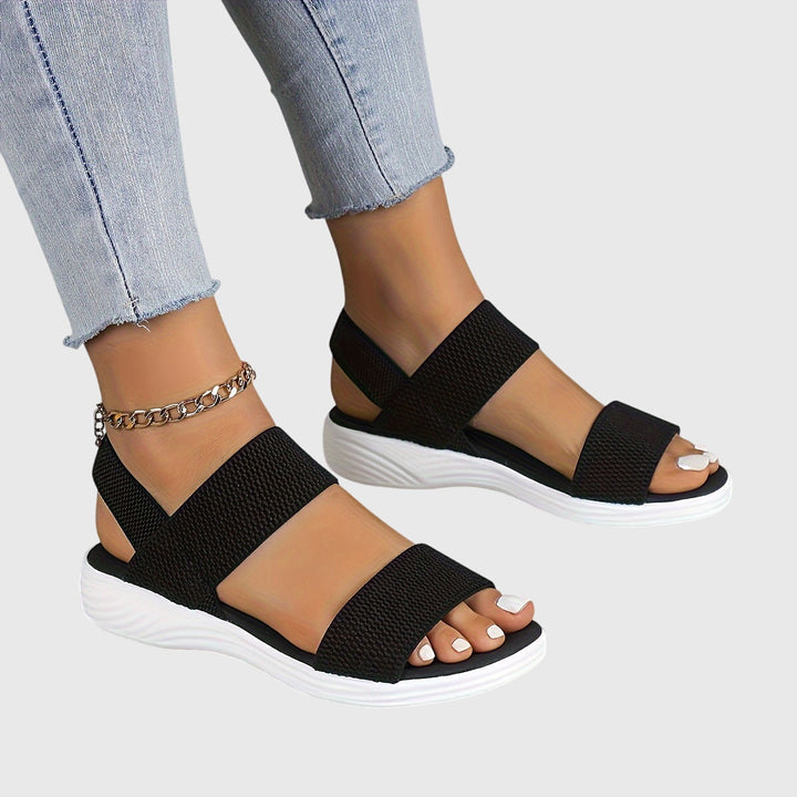 Noelle | Women's Stretch Double Band Orthopedic Platform Sandals