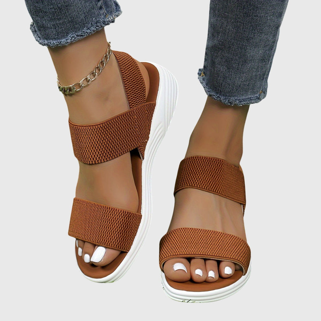 Noelle | Women's Stretch Double Band Orthopedic Platform Sandals