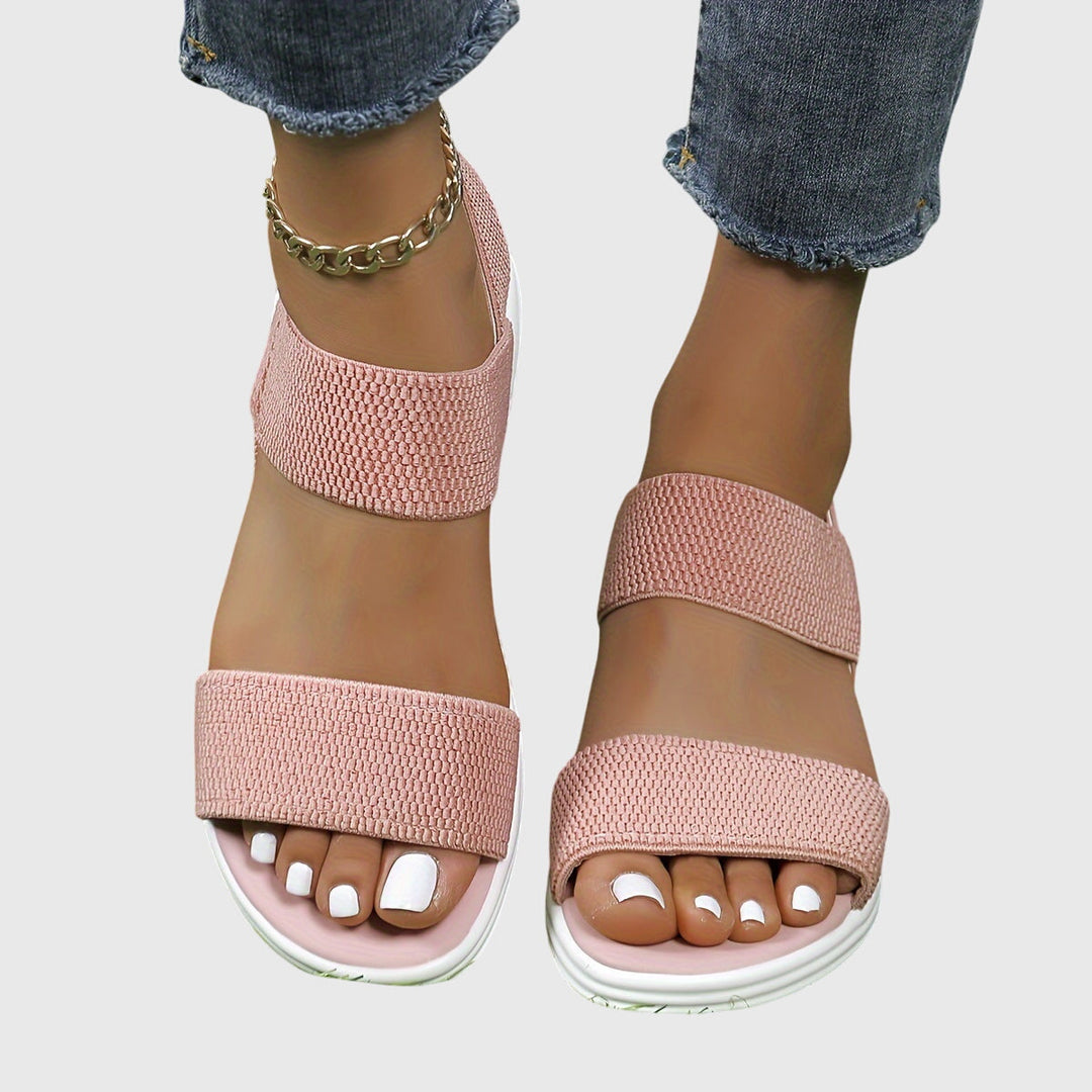 Noelle | Women's Stretch Double Band Orthopedic Platform Sandals