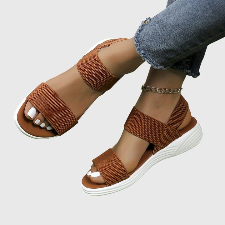 Noelle | Women's Stretch Double Band Orthopedic Platform Sandals
