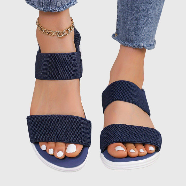 Noelle | Women's Stretch Double Band Orthopedic Platform Sandals