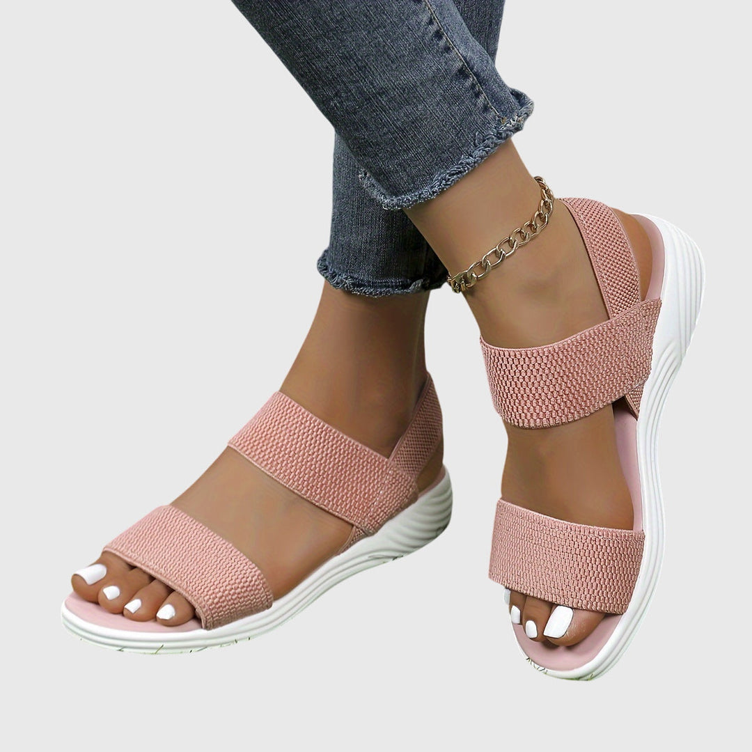 Noelle | Women's Stretch Double Band Orthopedic Platform Sandals