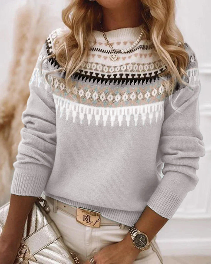 Odette | Women's Fair Isle Round Neck Sweater