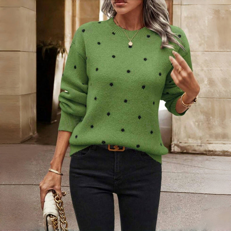 Pip | Women's Polka-Dot Puff Crew Sweater