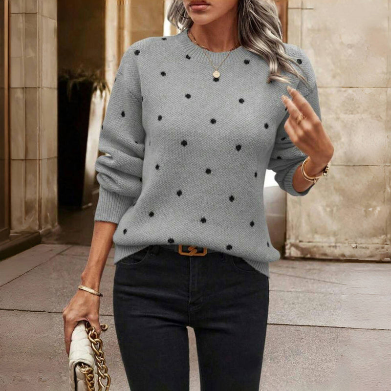 Pip | Women's Polka-Dot Puff Crew Sweater
