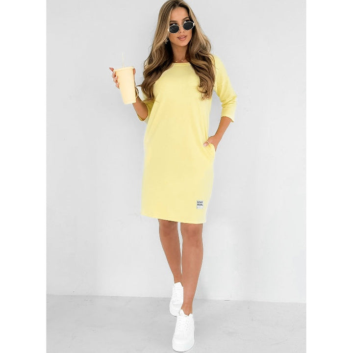 Piper | Women's Homecoming Round-Neck 3/4-Sleeve Mini Dress
