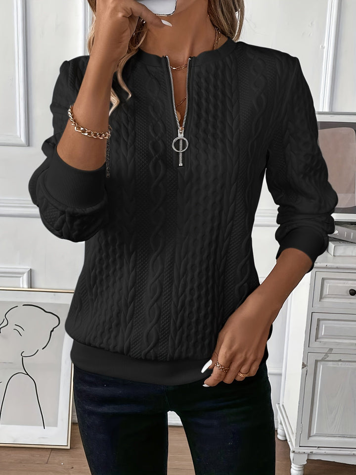 Ruby | Women's Quarter-Zip Long Sleeve Sweater