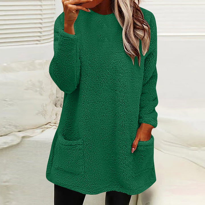 Sabine | Women's Fleece Pocket Long Sleeve Tunic Sweater
