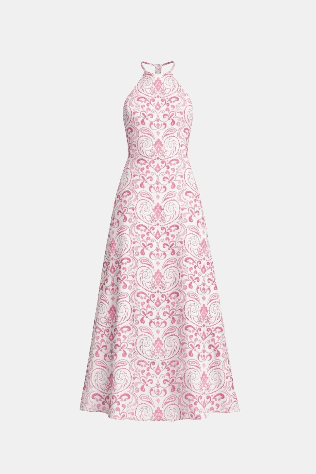Saskia | Women's Boho Halter Neck Backless Flare Maxi Dress