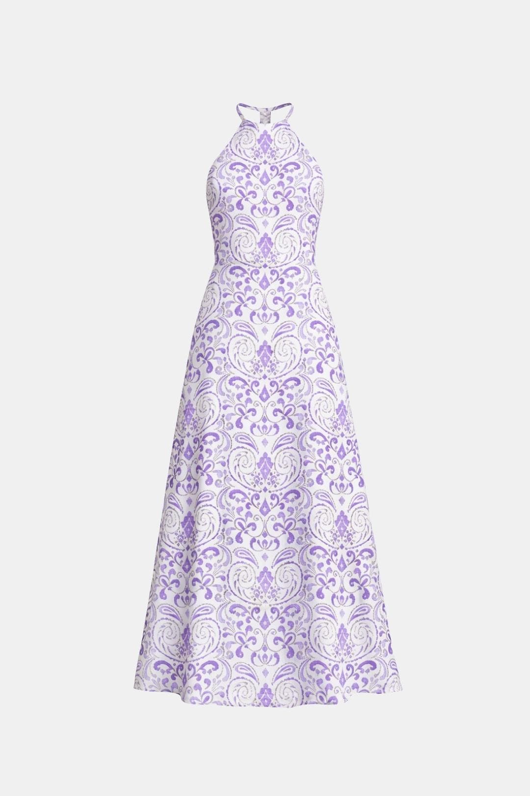 Saskia | Women's Boho Halter Neck Backless Flare Maxi Dress