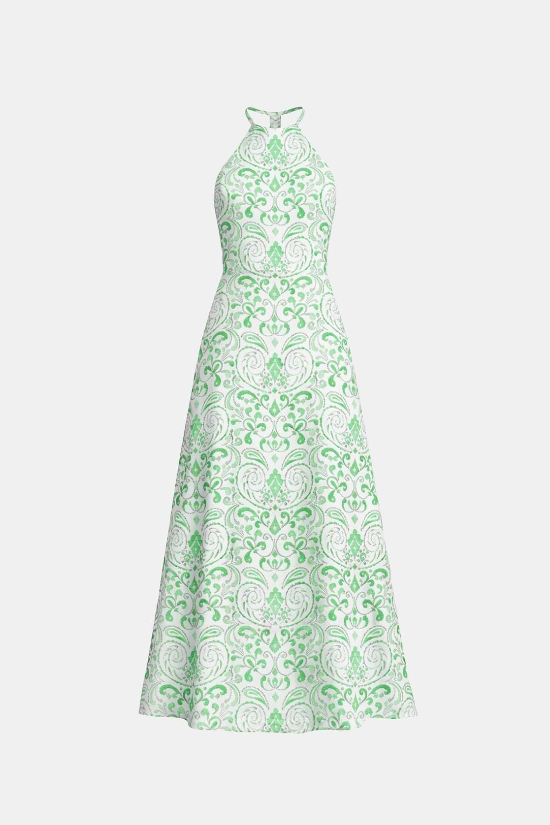 Saskia | Women's Boho Halter Neck Backless Flare Maxi Dress