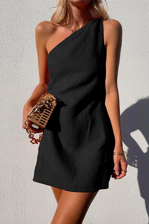Serena | Women's Homecoming One-Shoulder Sleeveless Mini Dress