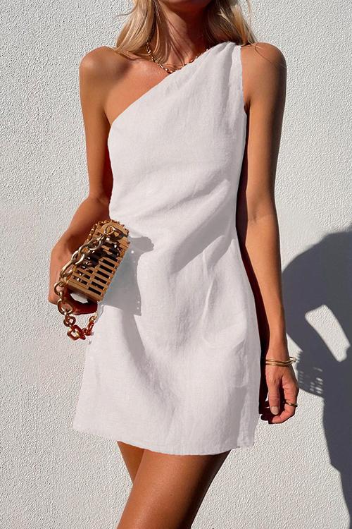 Serena | Women's Homecoming One-Shoulder Sleeveless Mini Dress