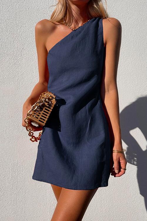 Serena | Women's Homecoming One-Shoulder Sleeveless Mini Dress