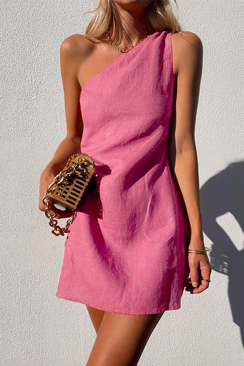 Serena | Women's Homecoming One-Shoulder Sleeveless Mini Dress