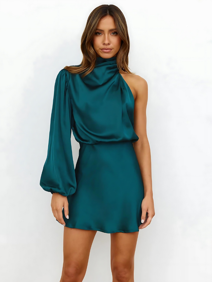 Sienna | Women's One-Shoulder Asymmetric Party Mini Dress