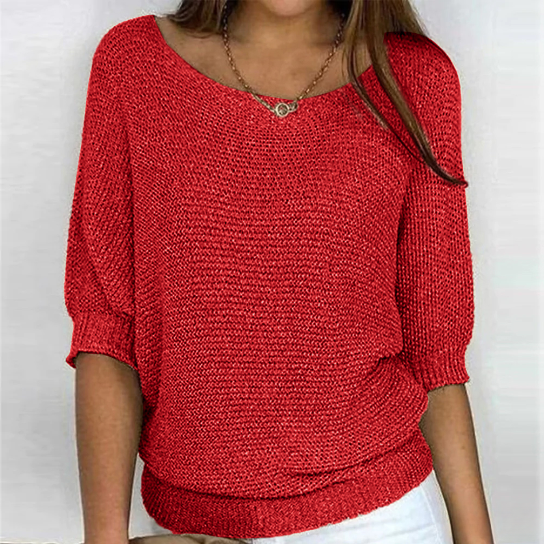 Sienna | Women's Oversized Off-Shoulder 3/4 Sleeve Sweater
