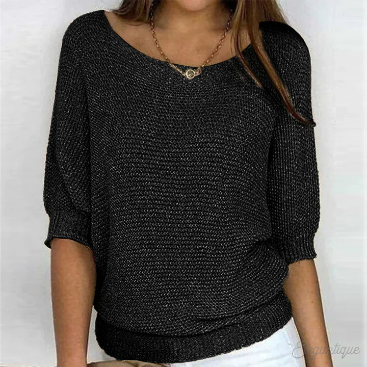 Sienna | Women's Oversized Off-Shoulder 3/4 Sleeve Sweater