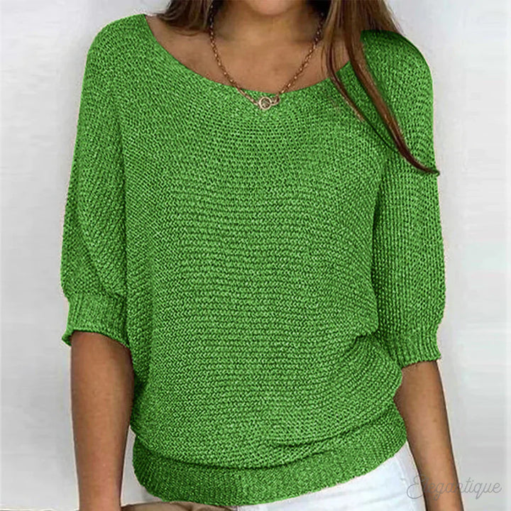 Sienna | Women's Oversized Off-Shoulder 3/4 Sleeve Sweater