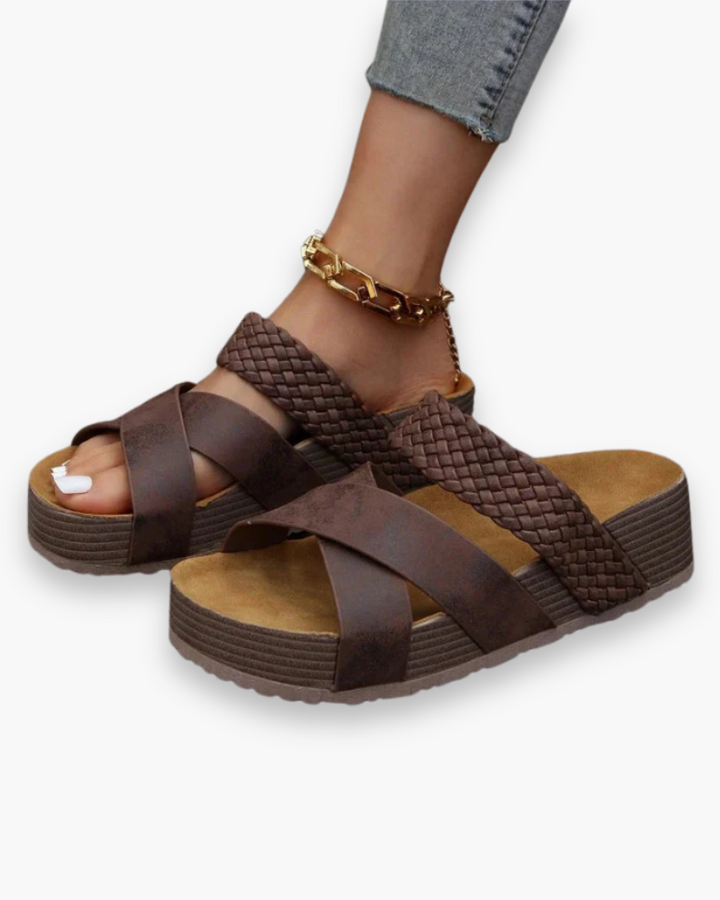 Sienna | Women's Summer Braided Open Toe Orthopedic Platform Sandals