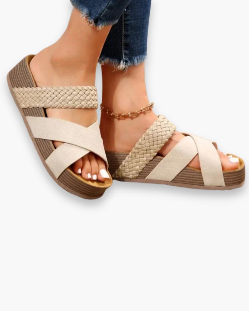 Sienna | Women's Summer Braided Open Toe Orthopedic Platform Sandals