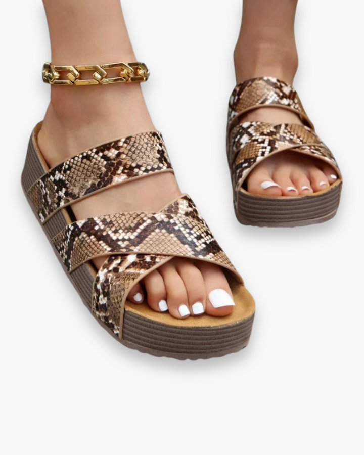 Sienna | Women's Summer Braided Open Toe Orthopedic Platform Sandals