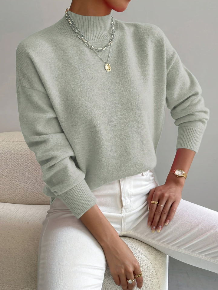 Sloane | Women's Mock Neck Long Sleeve Sweater