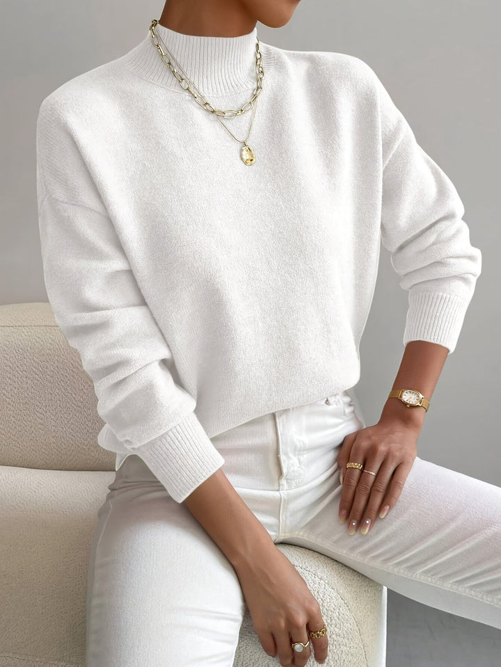 Sloane | Women's Mock Neck Long Sleeve Sweater