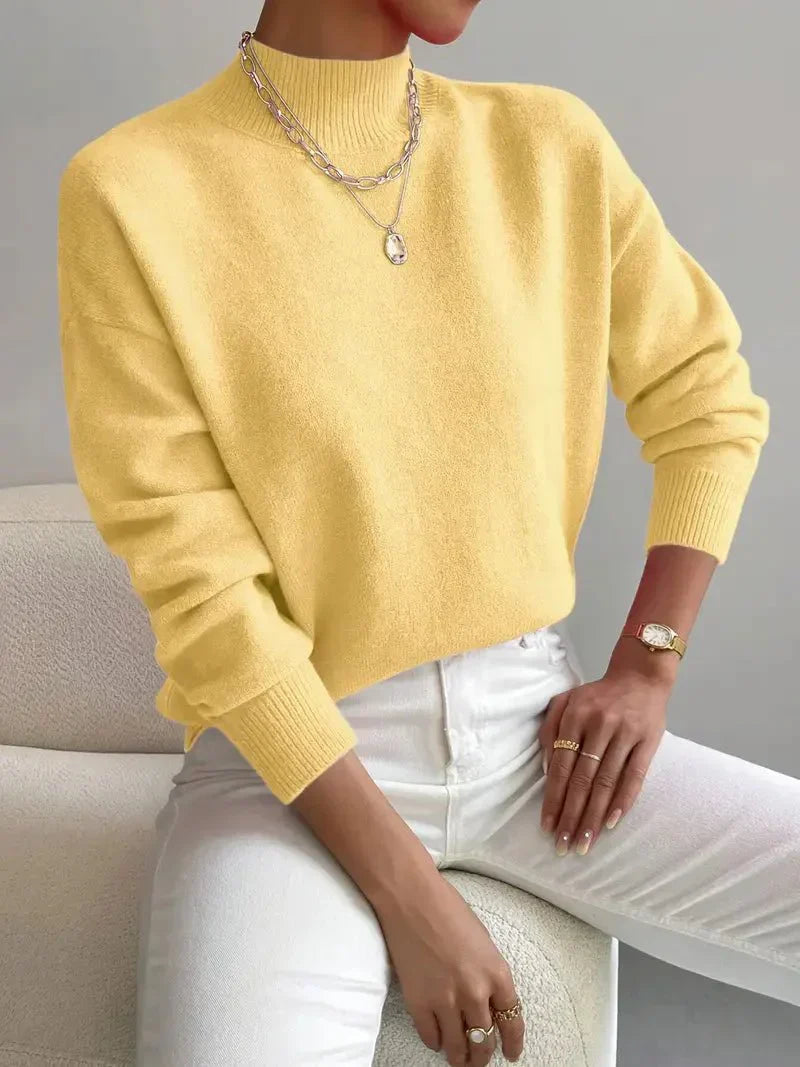 Sloane | Women's Mock Neck Long Sleeve Sweater