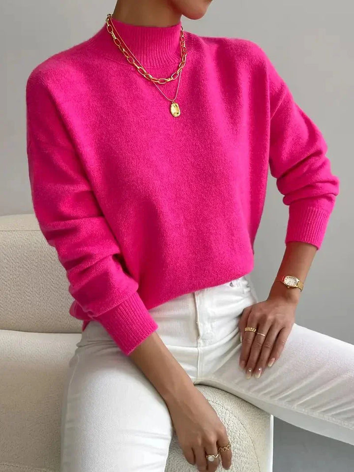 Sloane | Women's Mock Neck Long Sleeve Sweater
