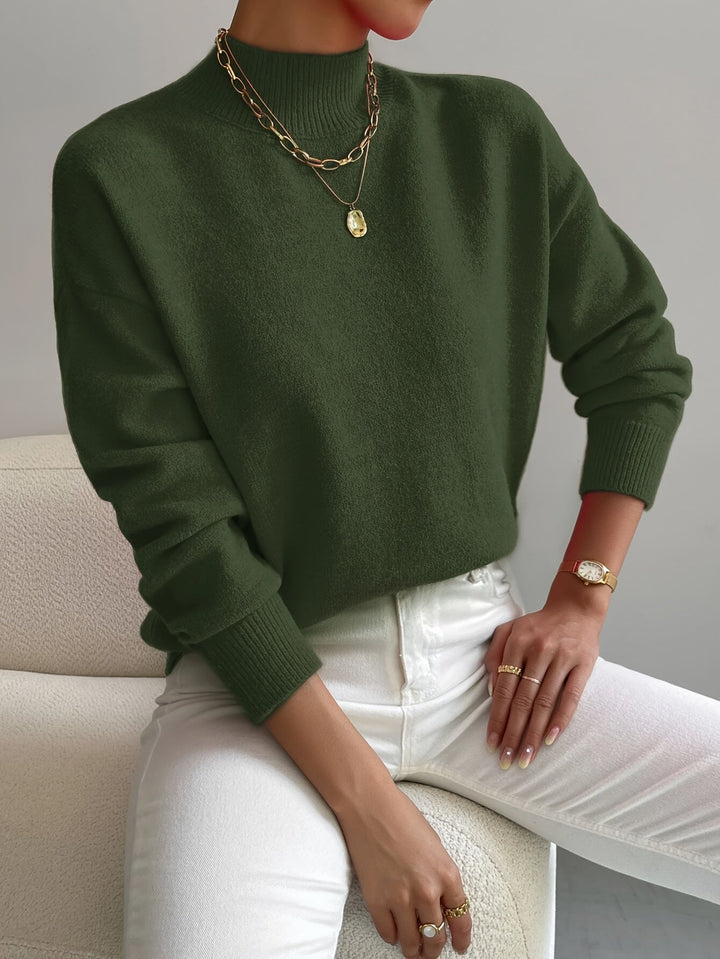 Sloane | Women's Mock Neck Long Sleeve Sweater