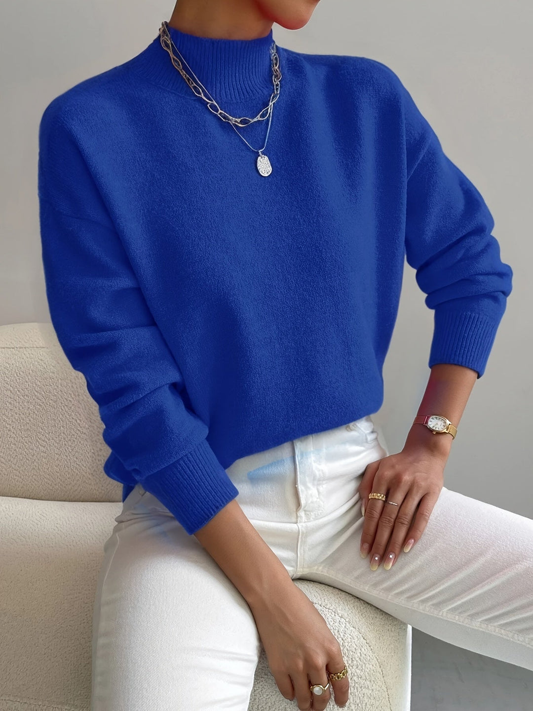 Sloane | Women's Mock Neck Long Sleeve Sweater