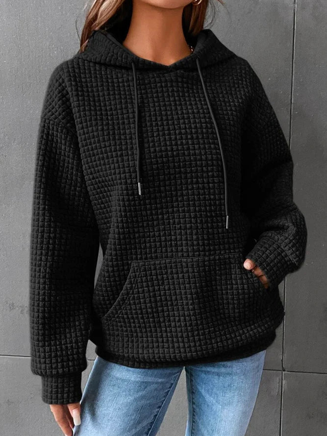 Sloane | Women's Textured Drawstring Hoodie
