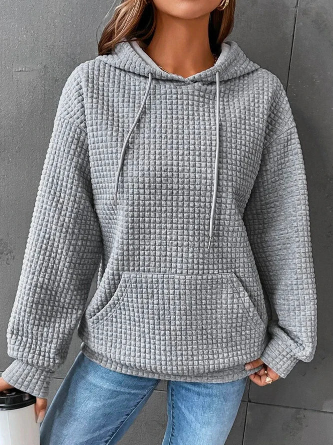 Sloane | Women's Textured Drawstring Hoodie