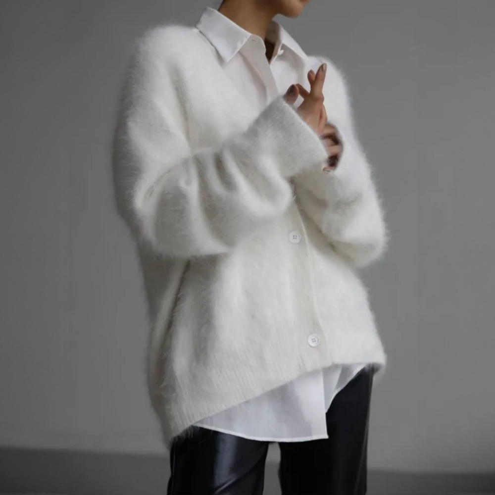 Willow | Women's Oversized V-Neck Button Front Cardigan