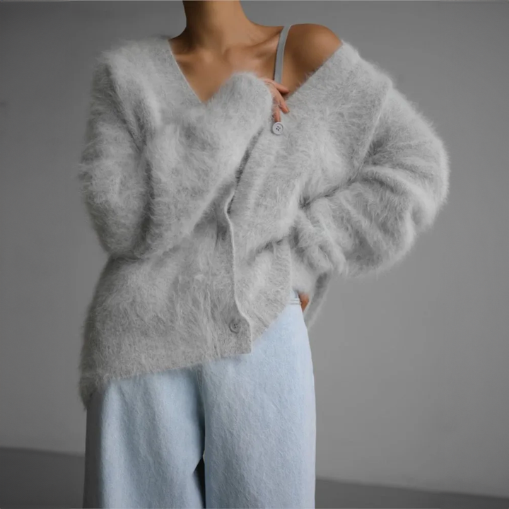 Willow | Women's Oversized V-Neck Button Front Cardigan