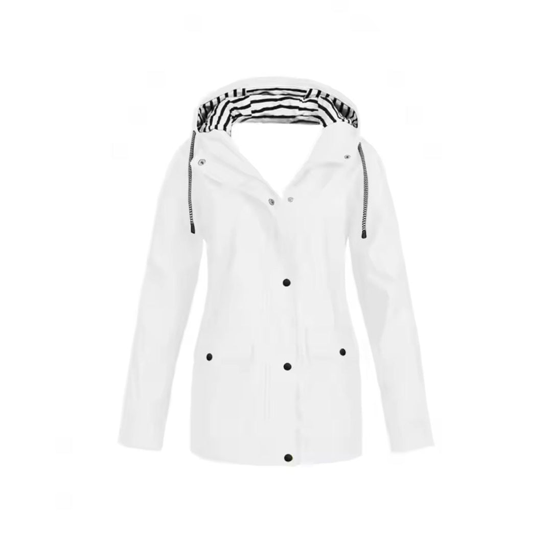 Wren | Women's Button-Zip Hooded Outdoor Rain Jacket